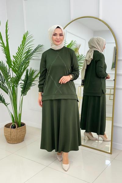 ASMİN ETEKLİ TAKIM - HAKİ Haki